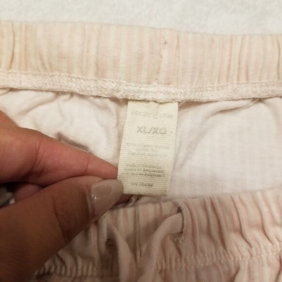Pink 100% Organic Cotton Striped Pajamas PJ's 2 Piece Set X-Large Poppy & Clay - Picture 9 of 14